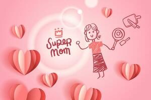 Vektor Illustration von freudig Feier von glücklich Mutter Tag