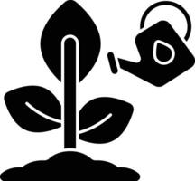 Pflanze Bewässerung Glyphe Symbol Design Stil vektor