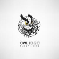 Uggla begrepp logotyp mall. märka för företag eller organisation, vektor illustration