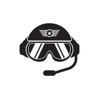 Kämpfer Jet Pilot Logo Symbol, Vektor Illustration Design