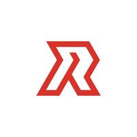 brev r abstrakt design logotyp vektor