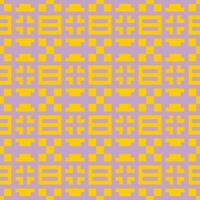 en gul och lila rutig mönster vektor