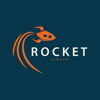 Raum Rakete Logo Design, Raum Fahrzeug Technologie Vektor, einfach Schablone modern Illustration vektor
