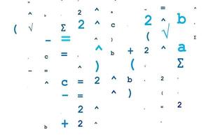 hellblauer Vektorhintergrund mit Ziffernsymbolen. vektor