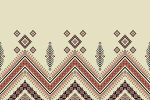 afrikanisch Stickerei geometrisch Rand Muster. ethnisch geometrisch Pixel Kunst nahtlos Muster. ethnisch geometrisch Stich Muster verwenden zum Textil- Grenze, Hintergrund, Kissen, Teppich, Polster, usw. vektor