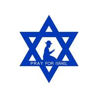 beten zum Israel. vektor