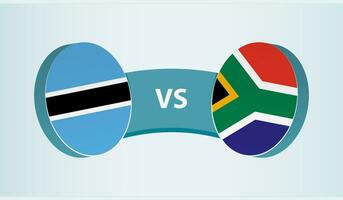 Botswana gegen Süd Afrika, Mannschaft Sport Wettbewerb Konzept. vektor