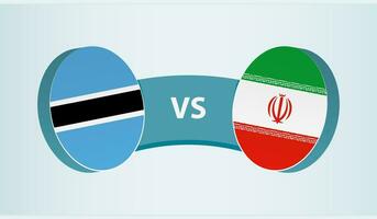 Botswana gegen Iran, Mannschaft Sport Wettbewerb Konzept. vektor