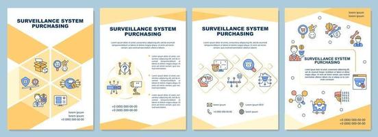 Broschürenvorlage für den Kauf von Überwachungssystemen vektor