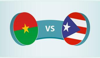 Burkina Faso gegen puerto Rico, Mannschaft Sport Wettbewerb Konzept. vektor