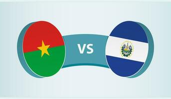 Burkina Faso gegen el Salvador, Mannschaft Sport Wettbewerb Konzept. vektor