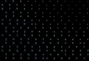 dunkelblaue Vektorvorlage mit isolierten Buchstaben. vektor