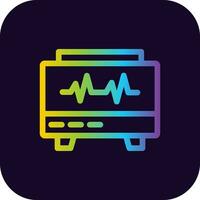EKG-Monitor kreatives Icon-Design vektor