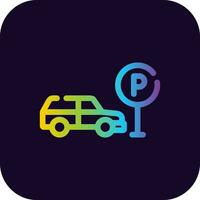 Taxi Parkplatz kreativ Symbol Design vektor