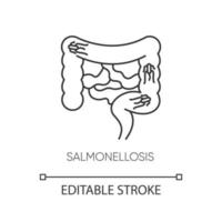 Salmonellose Pixel perfektes lineares Symbol vektor