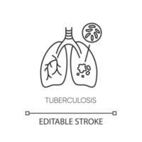 tuberkulos pixel perfekt linjär ikon vektor