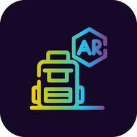 ar Rucksack kreativ Symbol Design vektor