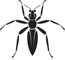 Vektor gruselig Crawler Emblem modern Stock Insekt Illustration