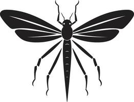 skulpterad pinne insekt illustration rena och enkel insekt emblem vektor