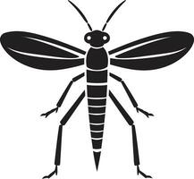 anmutig Insekt Vektor Symbol Insekt Silhouette Abzeichen