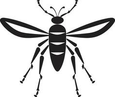 eco insekt emblem eleganta pinne insekt illustration vektor