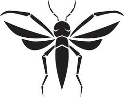 linje konst pinne insekt design elegant insekt ikon vektor