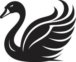 Schwan Lied im Vektor bilden Regal schwarz Schwan Symbol