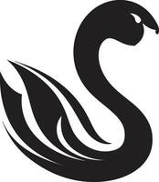schick Schwan Symbol Öko freundlich Vogel Design vektor