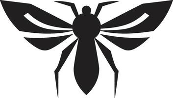 Vektor Falke Wespe Kunstwerk schwarz Schönheit Insekt Logo