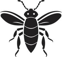 Termite Kolonie im schwarz schattig Insekt Logo Kunst vektor