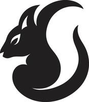 Onyx Eichhörnchen Kennzeichen dunkel Freude Eichhörnchen Logo vektor