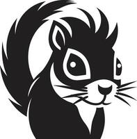 Schattenspiel Eichhörnchen Logo noir Eichhörnchen Insignien vektor