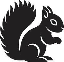 zeitgenössisch Eichhörnchen Silhouette Eichhörnchen Profil schwarz Vektor
