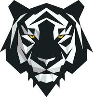 olycksbådande tigrar blick emblem nattlig majestät insignier vektor