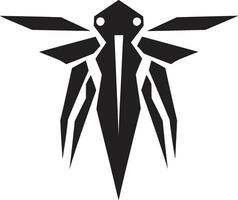 Termite Kolonie im schwarz schattig Insekt Logo Kunst vektor