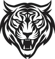 heimlich Tiger Logo Design beschattet wilde Katze Symbol vektor
