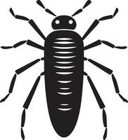 svart skönhet insekt logotyp bläck svart termit svärm vektor