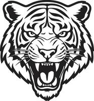 midnatt tiger ikonografi randig majestät logotyp vektor