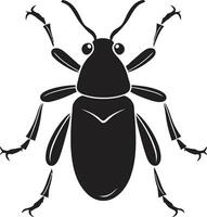 termit koloni i svart skuggig insekt logotyp konst vektor