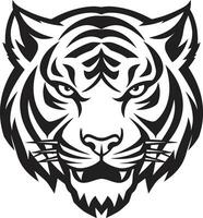 Onyx Jäger König Emblem unheimlich Tiger Siegel vektor