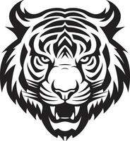 kunglig rovdjur insignier graciös onyx tiger logotyp vektor