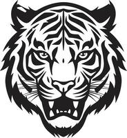einfarbig Tiger König Symbol elegant Panthera Insignien vektor