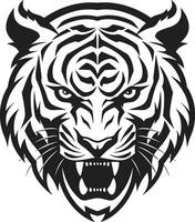 våldsam onyx majestät majestätisk tiger ansikte logotyp vektor