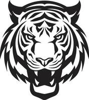 majestätisk tiger silhuett graciös vildkatt logotyp design vektor