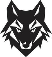 einfarbig Wolf Majestät Mitternacht Heulen Wolf Emblem vektor