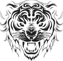 Mitternacht Panthera Abzeichen herumstreifen Tiger König Symbol vektor