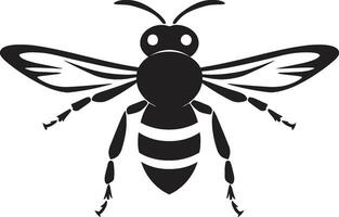 nachtaktiv Wespen Behörde Emblem monochromatisch Stachel von das Nacht vektor