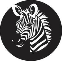 zebror tyst promenad emblem enfärgad randig elegans vapen vektor