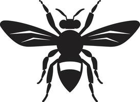 Regal Insekt Herrschaft von Stille einfarbig Wespe autokratisch Symbol vektor