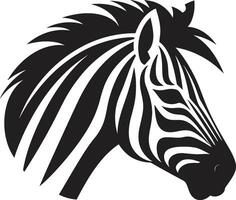 Regal gestreift Majestät Symbol monochromatisch Zebras heiter Schönheit vektor